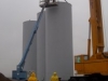 Dennis attaching cables to the top of tank.