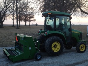 Seeder is ready to sow CRP waterways and buffer strips!