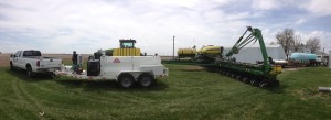 Pitstop for fuel and starter fertilizer.